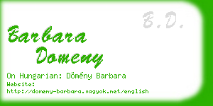 barbara domeny business card
